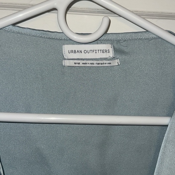 Urban Outfitters Nicole Blue Satin Tie-Front Top - Picture 14 of 16